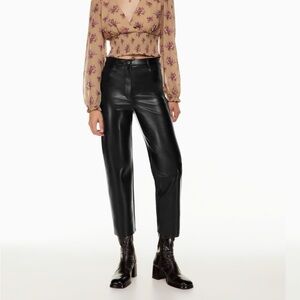 NWT Aritzia Wilfred Melina Cropped Pant, Regular Length, Black, Size 0